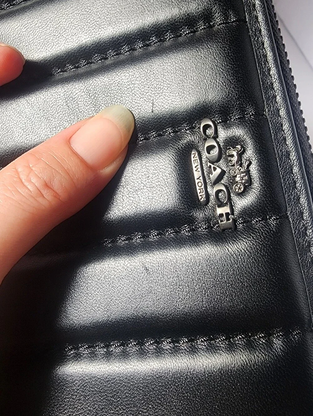 Coach Quilted Wallet (Black)